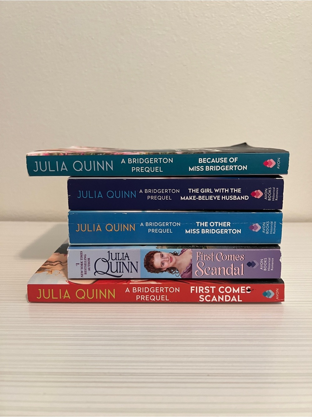 Julia Quinn Bridgerton Prequel Series 4 Books 5 Paperbacks Total Lot